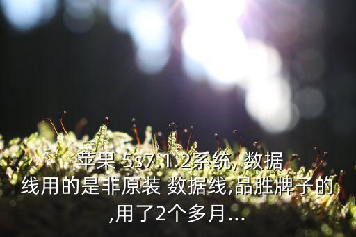  蘋果 5s7.1.2系統(tǒng), 數(shù)據(jù)線用的是非原裝 數(shù)據(jù)線,品勝牌子的,用了2個(gè)多月...