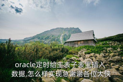 oracle定時給主表子表里插入 數(shù)據(jù),怎么樣實現(xiàn)急謝謝各位大俠