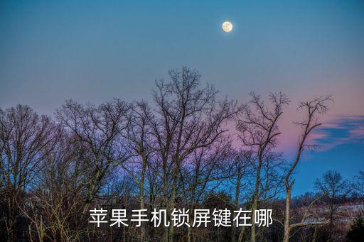 蘋果手機(jī)鎖屏鍵在哪