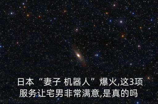  日本“妻子 機器人”爆火,這3項服務讓宅男非常滿意,是真的嗎