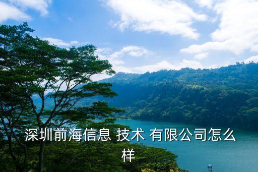  深圳前海信息 技術(shù) 有限公司怎么樣