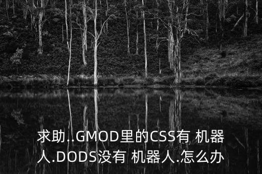 求助..GMOD里的CSS有 機器人.DODS沒有 機器人.怎么辦