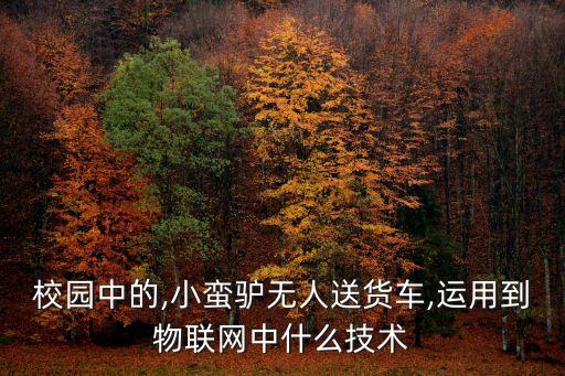 校園中的,小蠻驢無人送貨車,運用到物聯(lián)網(wǎng)中什么技術(shù)