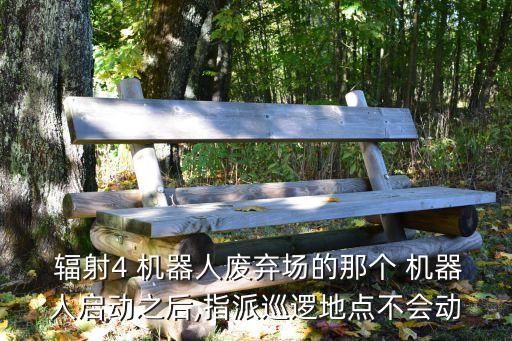  輻射4 機(jī)器人廢棄場的那個(gè) 機(jī)器人啟動(dòng)之后,指派巡邏地點(diǎn)不會(huì)動(dòng)