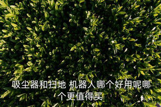  吸塵器和掃地 機(jī)器人哪個(gè)好用呢哪個(gè)更值得買