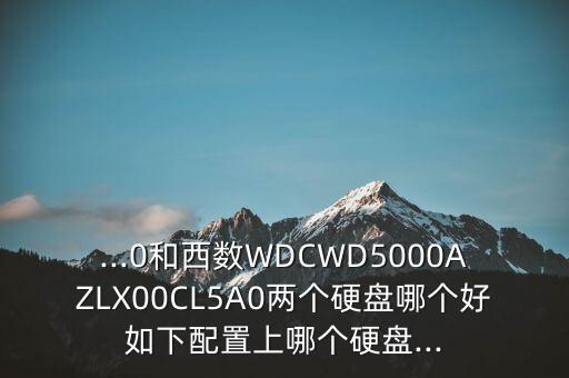 ...0和西數(shù)WDCWD5000AZLX00CL5A0兩個(gè)硬盤哪個(gè)好如下配置上哪個(gè)硬盤...