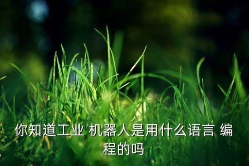 你知道工業(yè) 機(jī)器人是用什么語言 編程的嗎