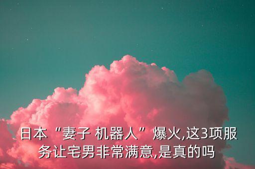 日本“妻子 機器人”爆火,這3項服務(wù)讓宅男非常滿意,是真的嗎