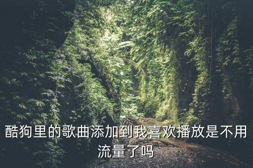 酷狗里的歌曲添加到我喜歡播放是不用流量了嗎