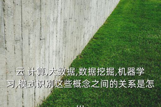 云 計(jì)算,大數(shù)據(jù),數(shù)據(jù)挖掘,機(jī)器學(xué)習(xí),模式識(shí)別這些概念之間的關(guān)系是怎...