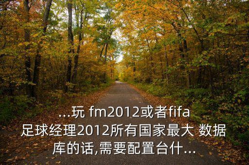 ...玩 fm2012或者fifa足球經(jīng)理2012所有國家最大 數(shù)據(jù)庫的話,需要配置臺什...