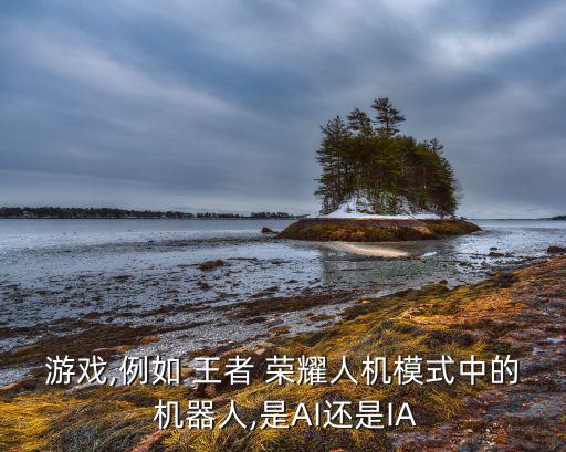 游戲,例如 王者 榮耀人機(jī)模式中的 機(jī)器人,是AI還是IA