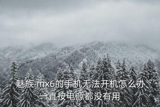  魅族 mx6的手機無法開機怎么辦一直按電源都沒有用