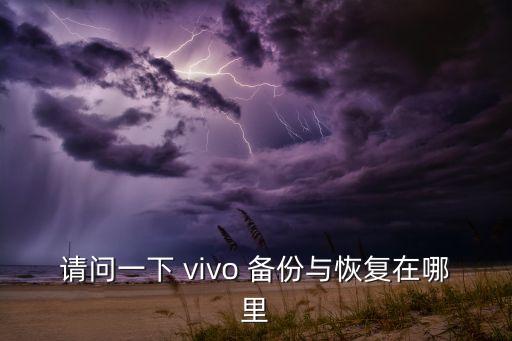 請問一下 vivo 備份與恢復(fù)在哪里
