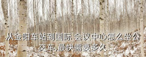 從金陽車站到國際 會議中心怎么坐公交車,最快需要多久