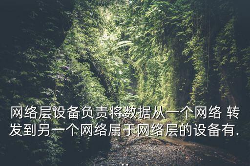 網(wǎng)絡(luò)層設(shè)備負(fù)責(zé)將數(shù)據(jù)從一個(gè)網(wǎng)絡(luò) 轉(zhuǎn)發(fā)到另一個(gè)網(wǎng)絡(luò)屬于網(wǎng)絡(luò)層的設(shè)備有...