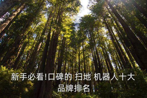新手必看!口碑的 掃地 機器人十大品牌排名
