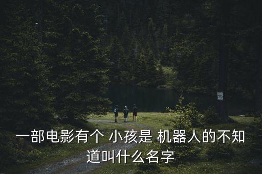 一個(gè)小孩和機(jī)器人