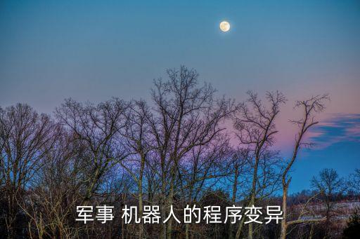 軍事 機(jī)器人的程序變異