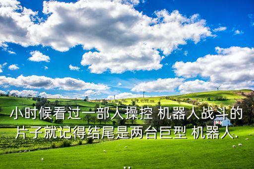 小時候看過一部人操控 機器人戰(zhàn)斗的片子就記得結(jié)尾是兩臺巨型 機器人...