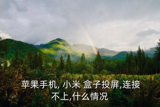 蘋果數(shù)據(jù)線 小米盒子,蘋果手機(jī)投屏小米盒子無法連接