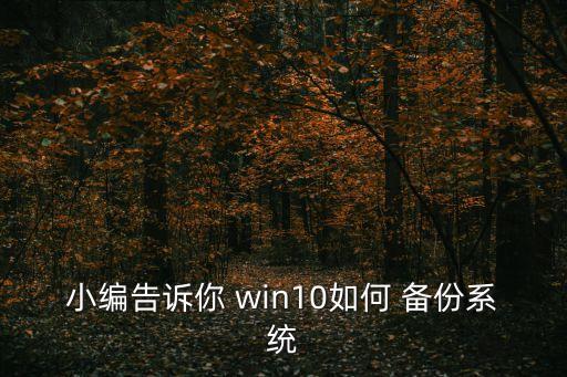 win10數(shù)據(jù)怎么備份,Win10備份系統(tǒng)