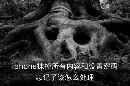 iphone抹掉所有內(nèi)容和設(shè)置密碼忘記了該怎么處理