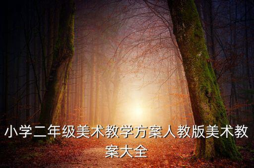 小學(xué)二年級(jí)美術(shù)教學(xué)方案人教版美術(shù)教案大全