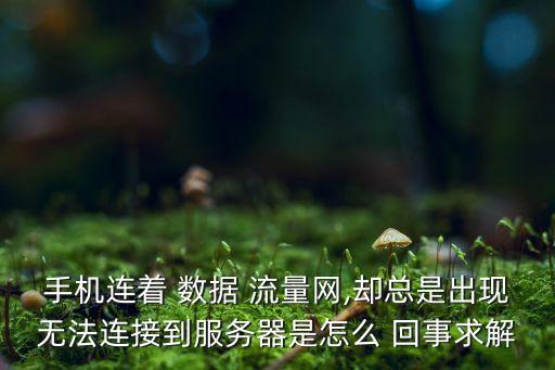 手機連著 數據 流量網,卻總是出現(xiàn)無法連接到服務器是怎么 回事求解