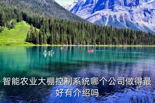 智能農(nóng)業(yè)大棚控制系統(tǒng)哪個公司做得最好有介紹嗎
