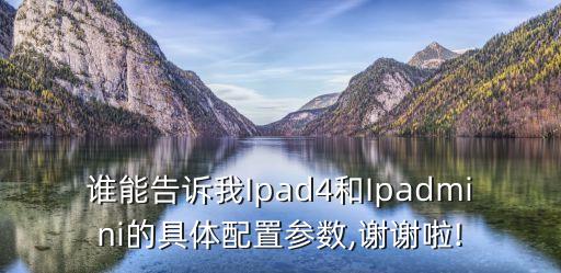 誰能告訴我Ipad4和Ipadmini的具體配置參數(shù),謝謝啦!
