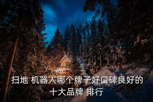  掃地 機(jī)器人哪個(gè)牌子好口碑良好的十大品牌 排行