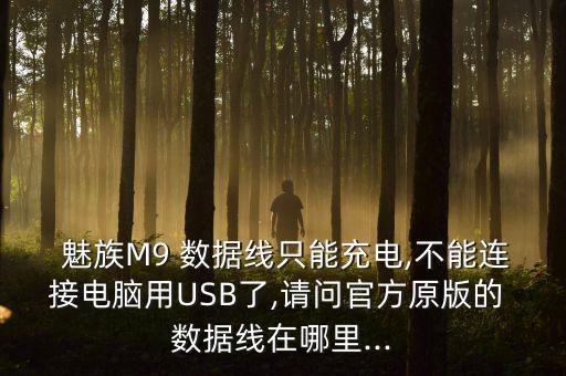  魅族M9 數(shù)據(jù)線只能充電,不能連接電腦用USB了,請問官方原版的 數(shù)據(jù)線在哪里...