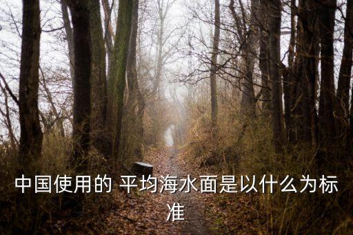 中國使用的 平均海水面是以什么為標準