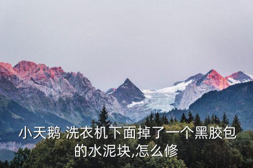  小天鵝 洗衣機(jī)下面掉了一個(gè)黑膠包的水泥塊,怎么修