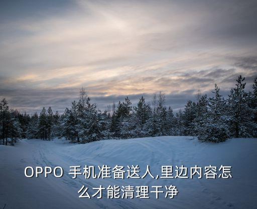 OPPO 手機準備送人,里邊內(nèi)容怎么才能清理干凈