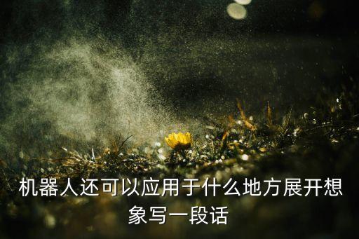  機(jī)器人還可以應(yīng)用于什么地方展開想象寫一段話