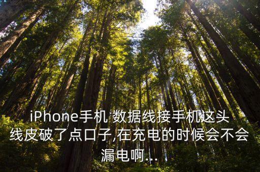 iPhone手機 數(shù)據(jù)線接手機這頭線皮破了點口子,在充電的時候會不會漏電啊...