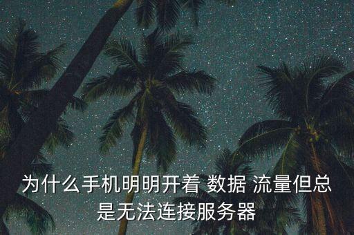為什么手機明明開著 數(shù)據(jù) 流量但總是無法連接服務器