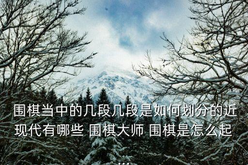  圍棋當(dāng)中的幾段幾段是如何劃分的近現(xiàn)代有哪些 圍棋大師 圍棋是怎么起...