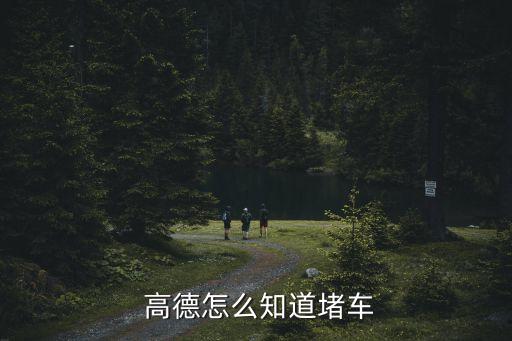  高德怎么知道堵車