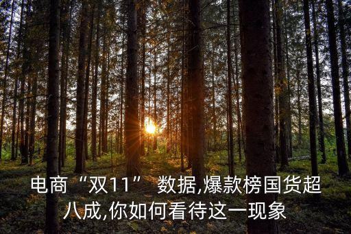 電商“雙11” 數(shù)據(jù),爆款榜國貨超八成,你如何看待這一現(xiàn)象