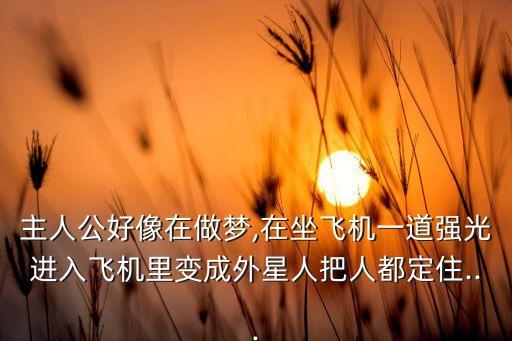 主人公好像在做夢(mèng),在坐飛機(jī)一道強(qiáng)光進(jìn)入飛機(jī)里變成外星人把人都定住...