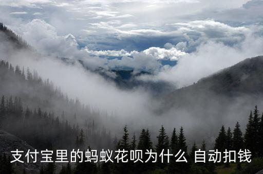 支付寶里的螞蟻花唄為什么 自動扣錢
