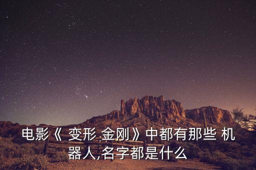 電影《 變形 金剛》中都有那些 機(jī)器人,名字都是什么