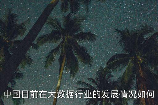 中國(guó)目前在大數(shù)據(jù)行業(yè)的發(fā)展情況如何