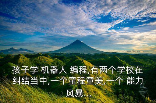 孩子學(xué) 機(jī)器人 編程,有兩個(gè)學(xué)校在糾結(jié)當(dāng)中,一個(gè)童程童美,一個(gè) 能力 風(fēng)暴...