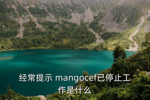 經(jīng)常提示 mangocef已停止工作是什么
