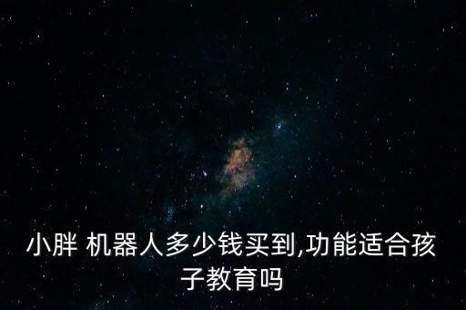 小胖 機(jī)器人多少錢(qián)買(mǎi)到,功能適合孩子教育嗎