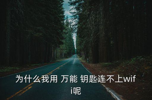 為什么我用 萬能 鑰匙連不上wifi呢